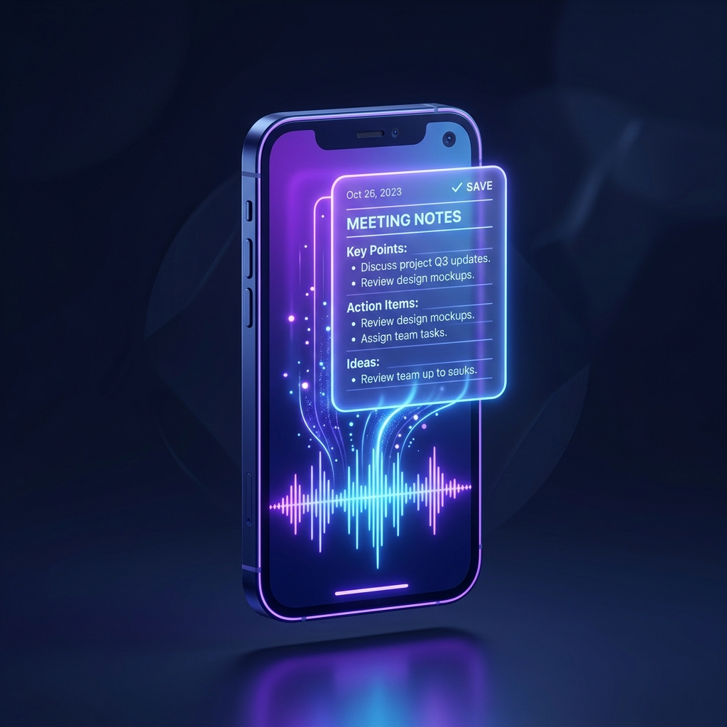 Voice to beautiful notes illustration